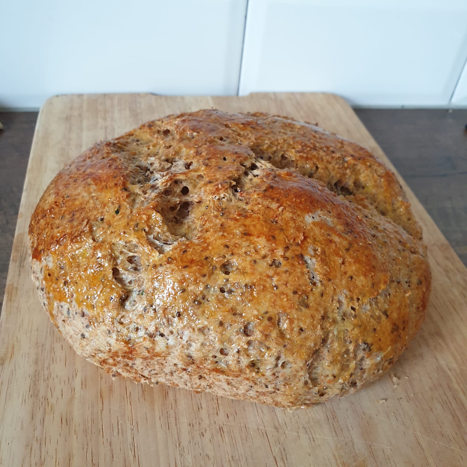 Pão Caseiro Integral com Chia